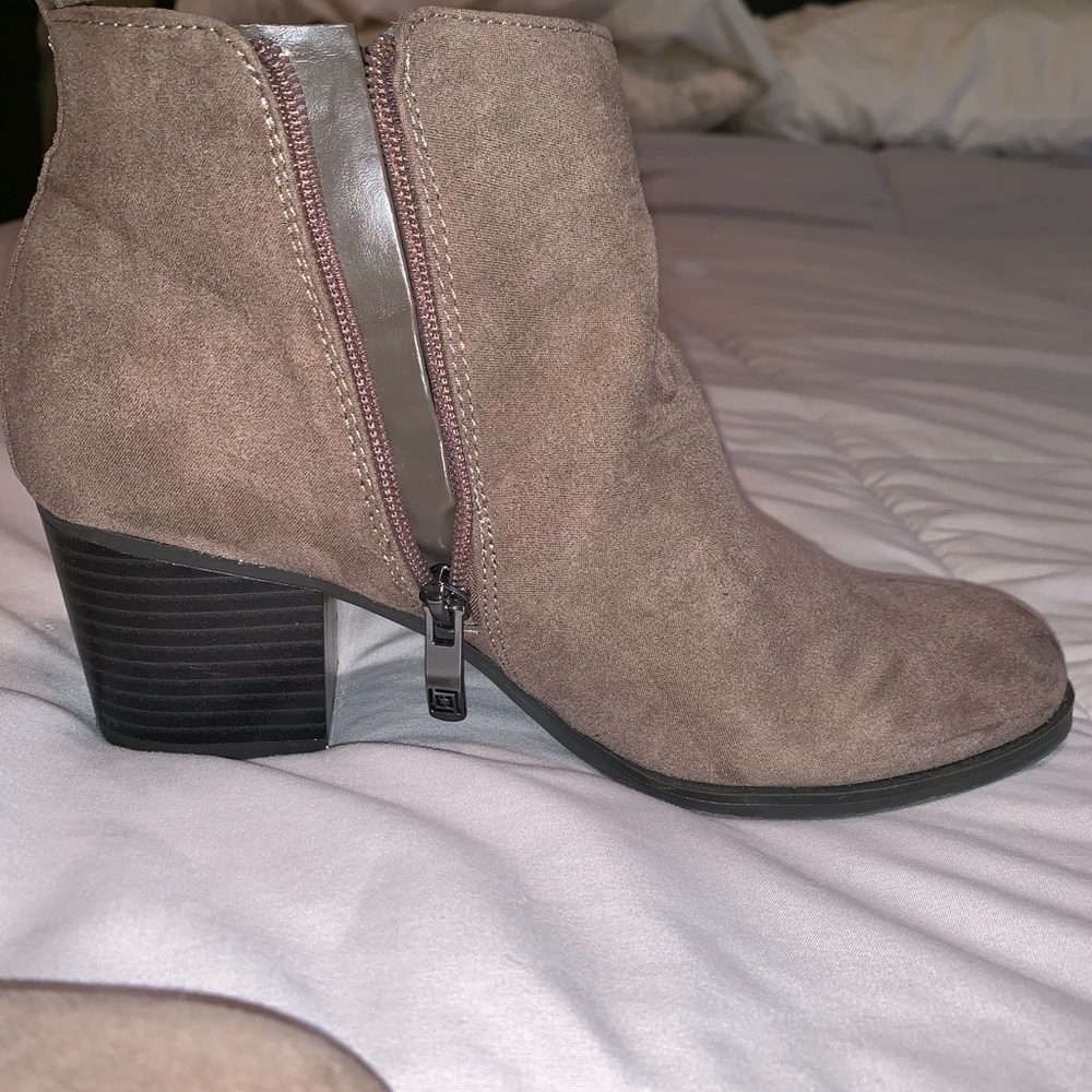 Tan booties